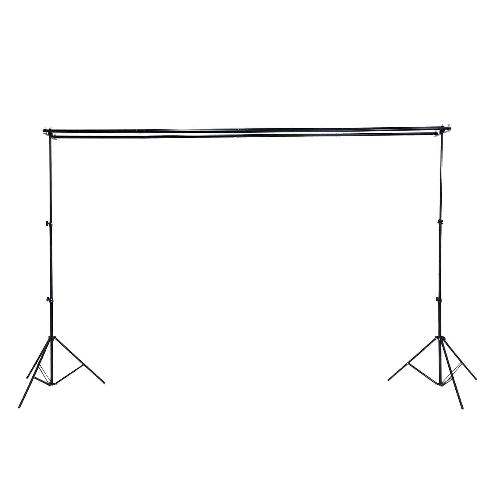 Metal Triple Crossbar Adjustable Pipe and Drape Kit, Photography Backdrop Stand 8ftX10ft