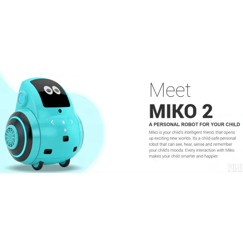 Miko My Companion Emotix Miko 2, Advanced Personal Robot for Kids, Pixie Blue