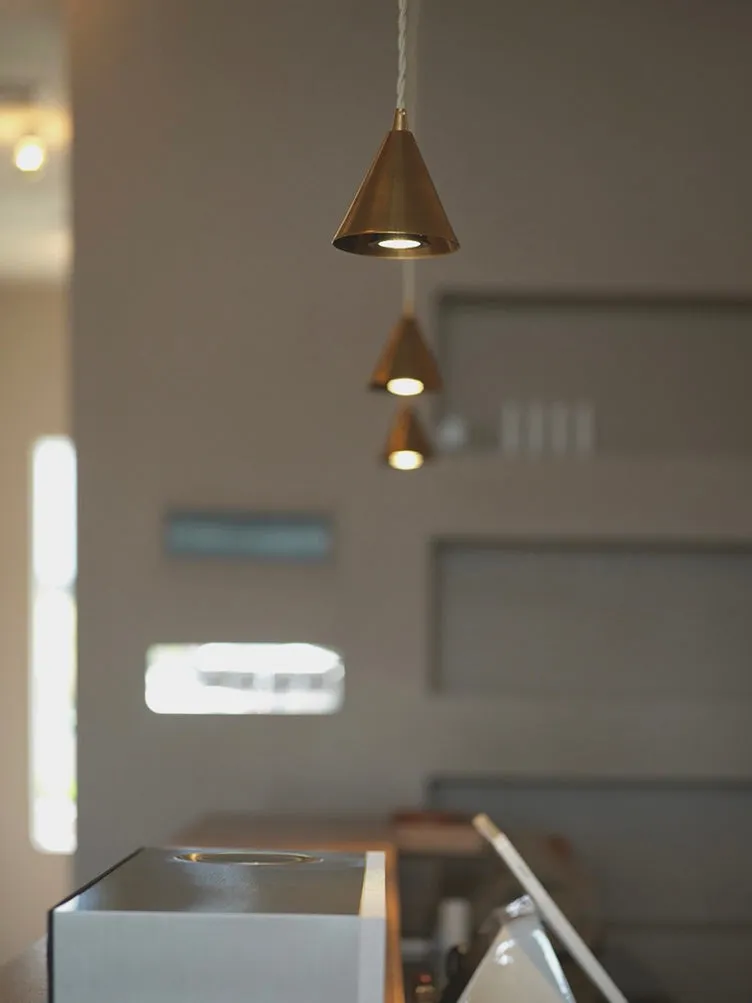 Mini Unlacquered Brass Pendant Lights