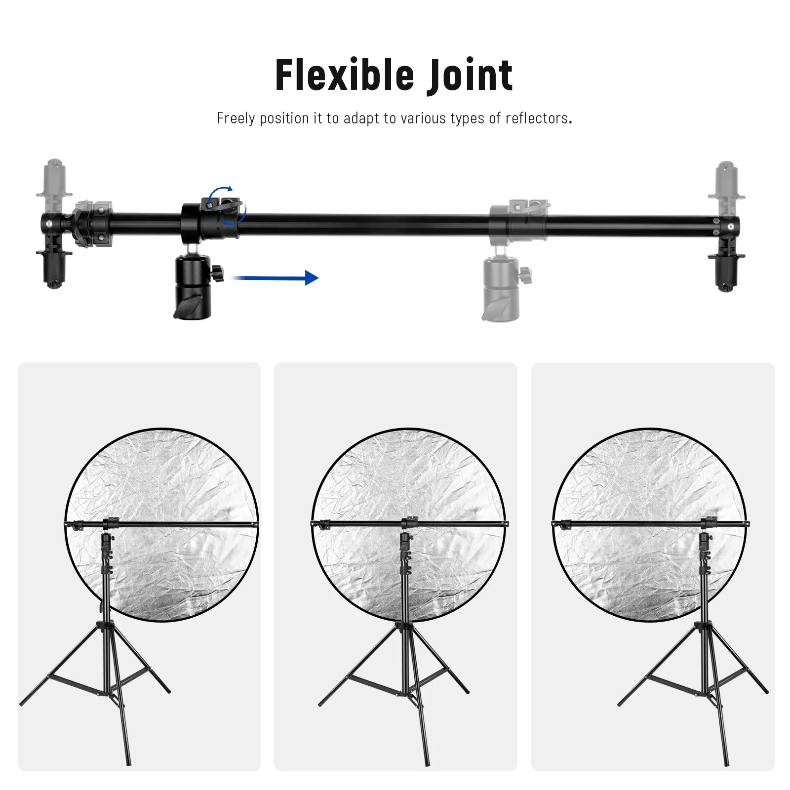 NEEWER 1.2M Extendable Reflector Holder Arm