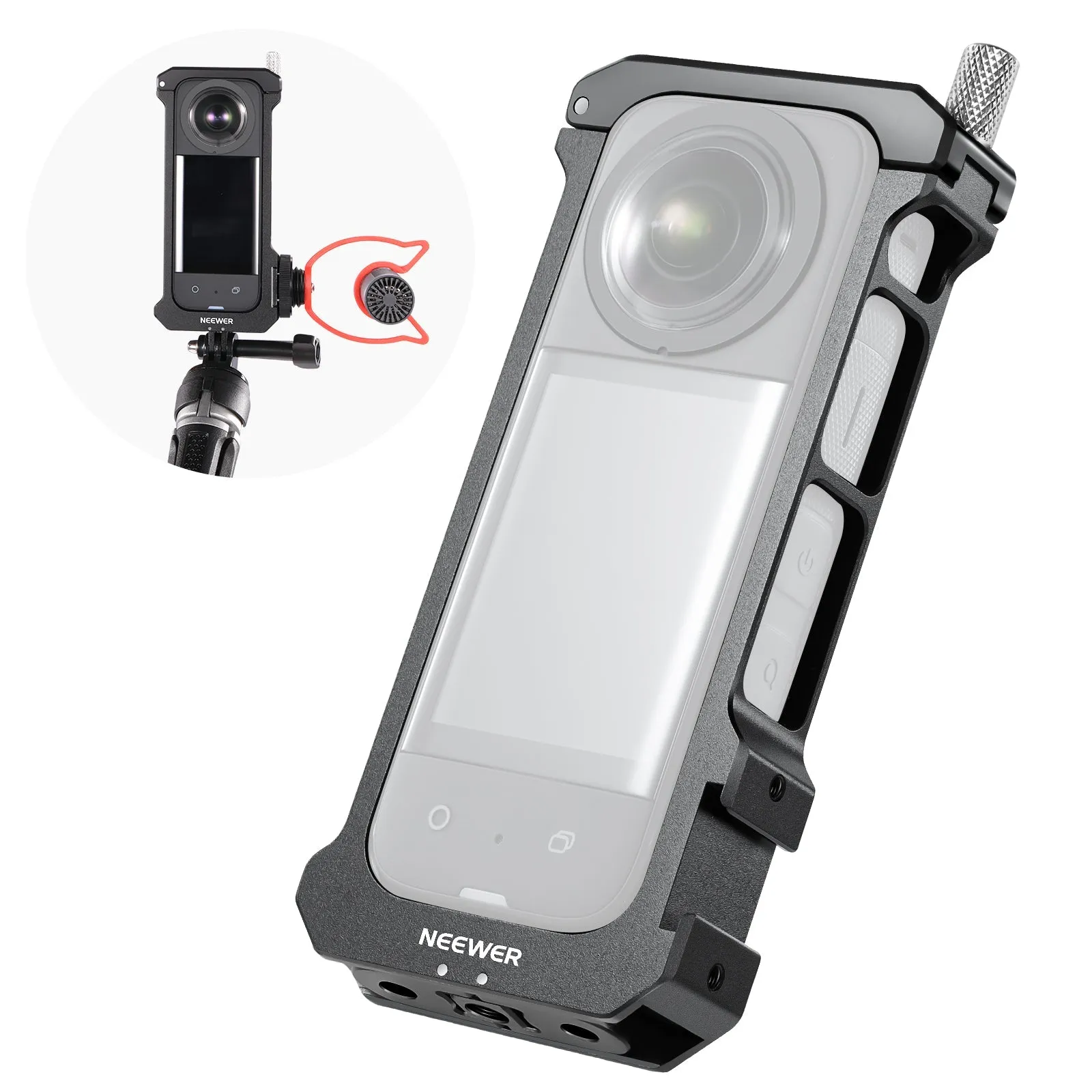 NEEWER CA010 Metal Camera Cage For Insta360 X3 Action Camera