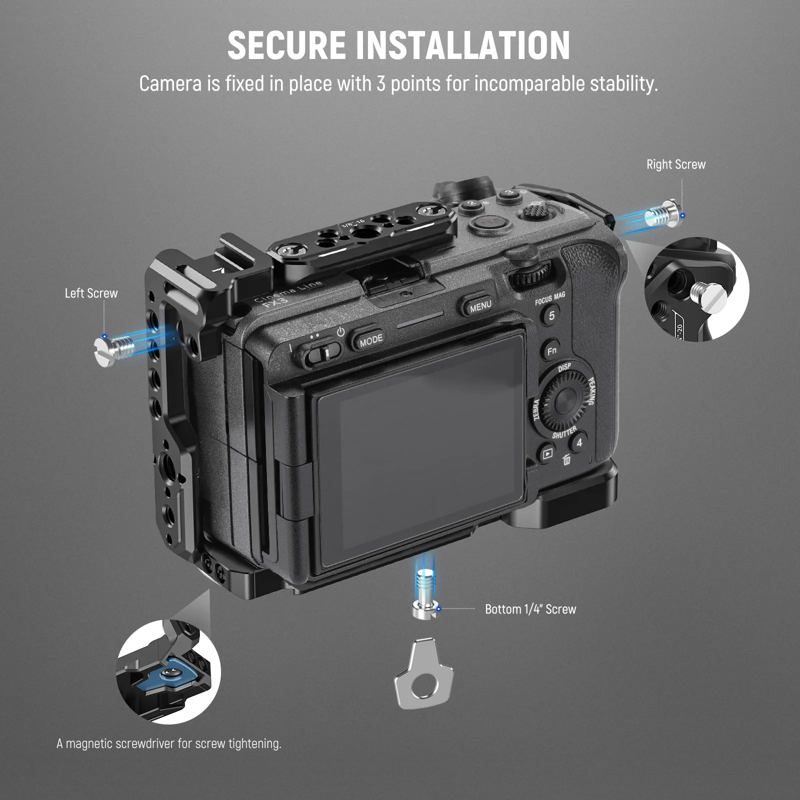 NEEWER CA024 Camera Cage Kit For Sony FX3 FX30