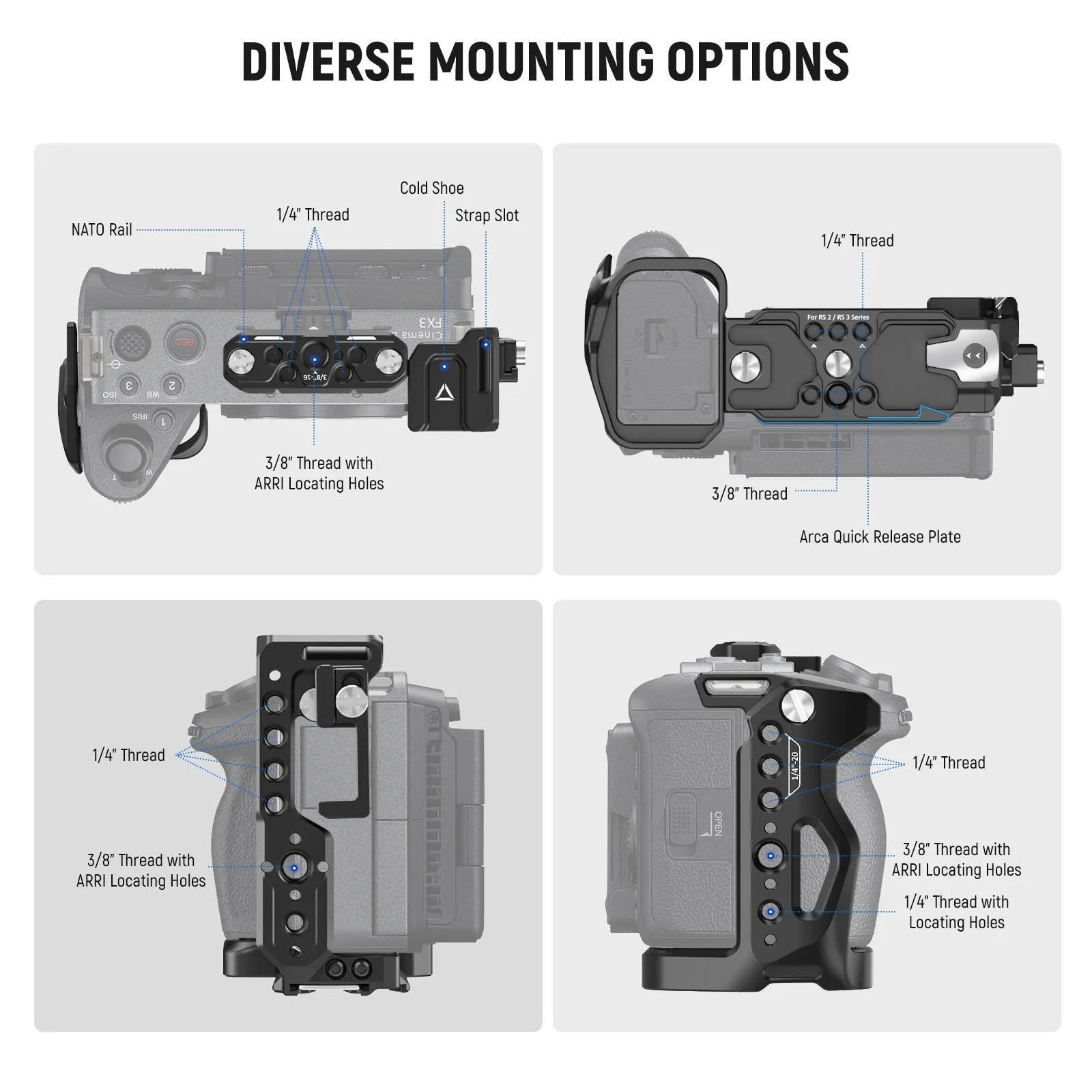 NEEWER CA024 Camera Cage Kit For Sony FX3 FX30