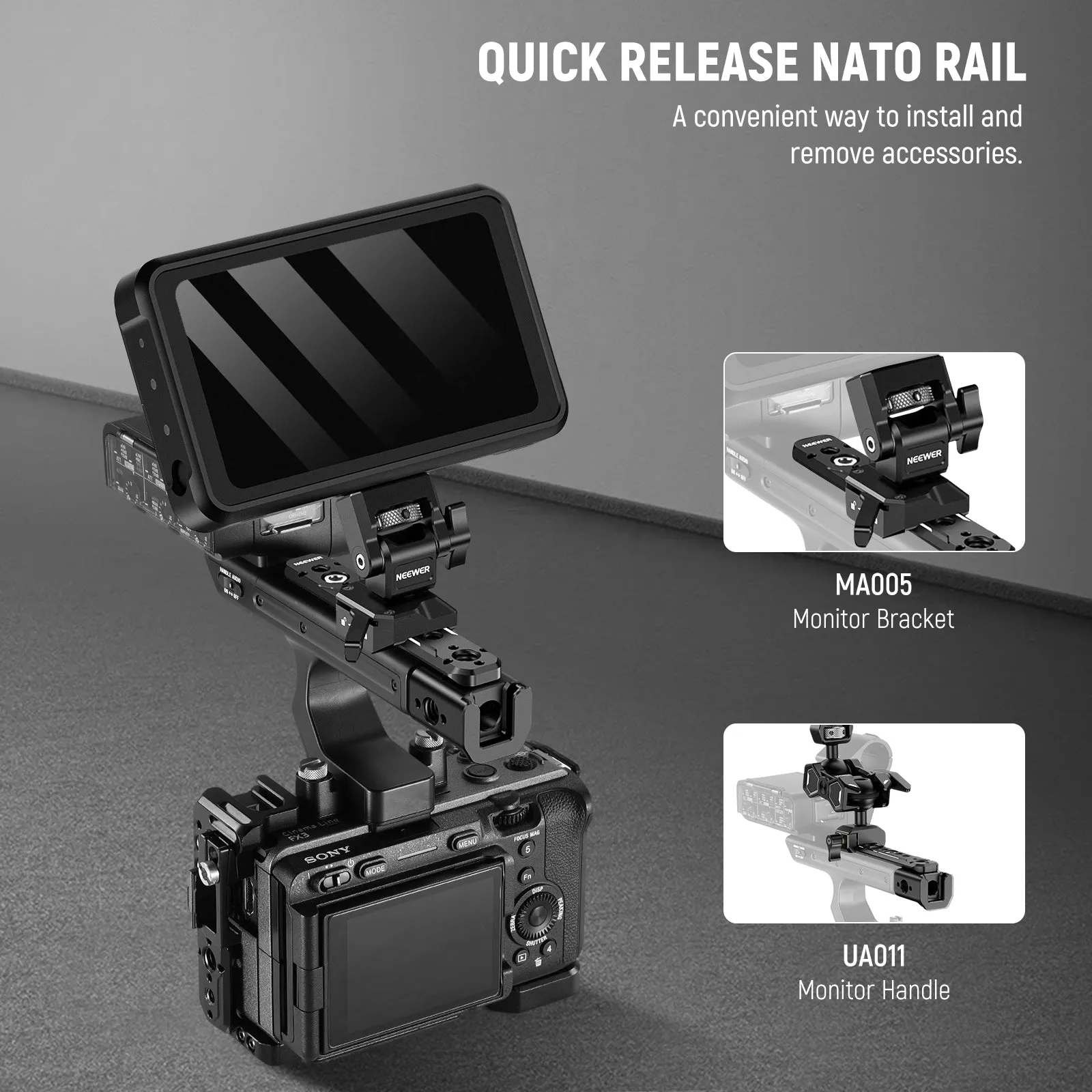 NEEWER CA024 Camera Cage Kit For Sony FX3 FX30