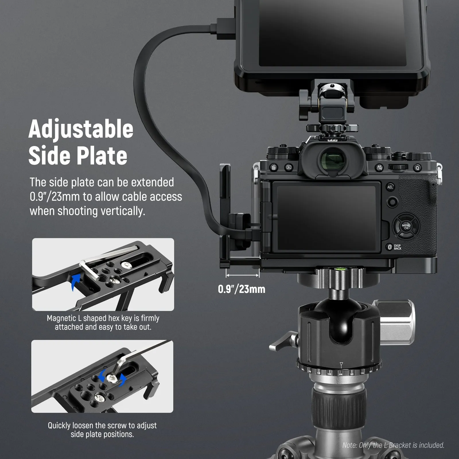 NEEWER CA029L Metal L Plate For Fujifilm X-T4 Camera