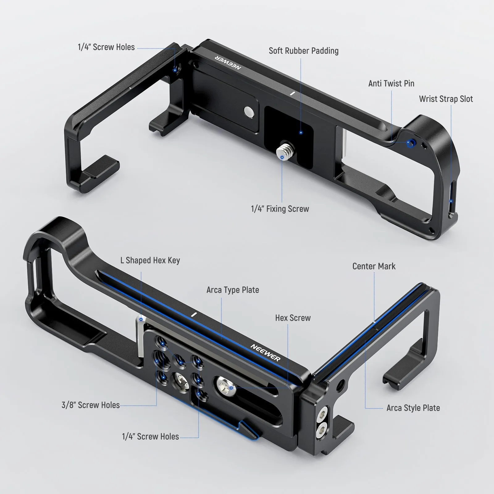 NEEWER CA029L Metal L Plate For Fujifilm X-T4 Camera