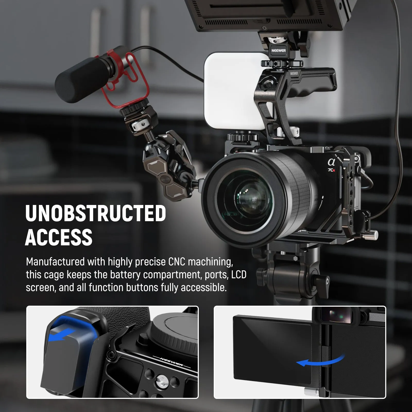 NEEWER CA050 Camera Cage Kit for Sony Alpha 7CII/ Alpha 7CR
