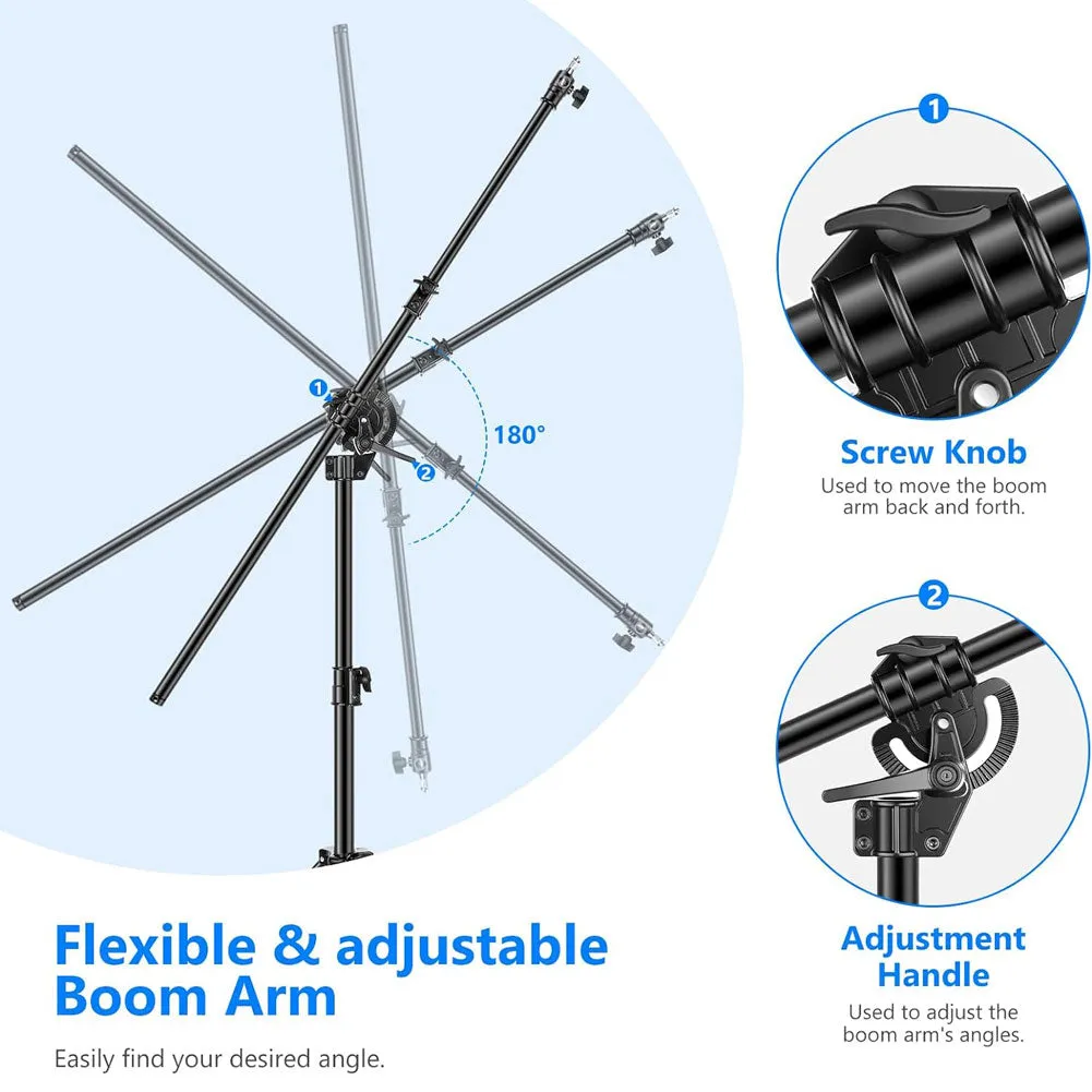 Neewer Heavy Duty 297cm / 9.8ft Photographic Boom Combi Stand and Counterweight (4kg Load)