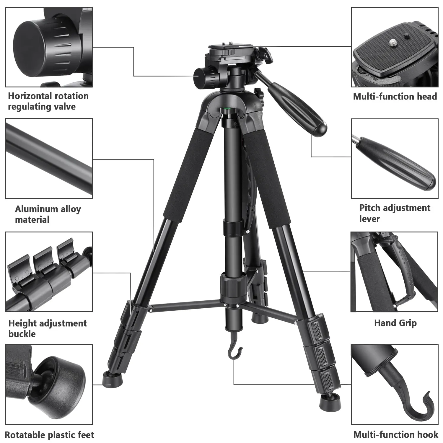 NEEWER SAB264 70'' Aluminum Alloy Camera Monopod Tripod