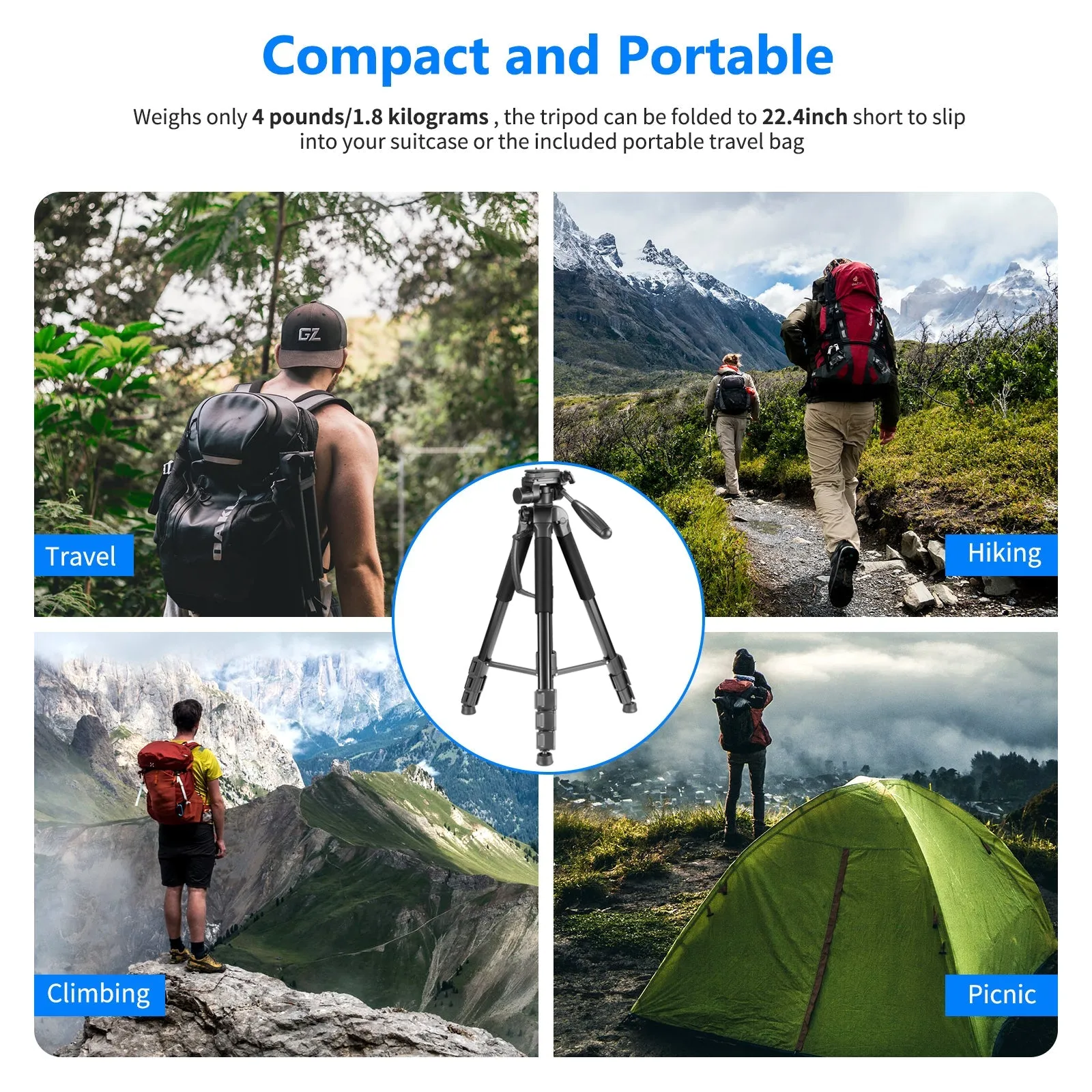 NEEWER SAB264 70'' Aluminum Alloy Camera Monopod Tripod