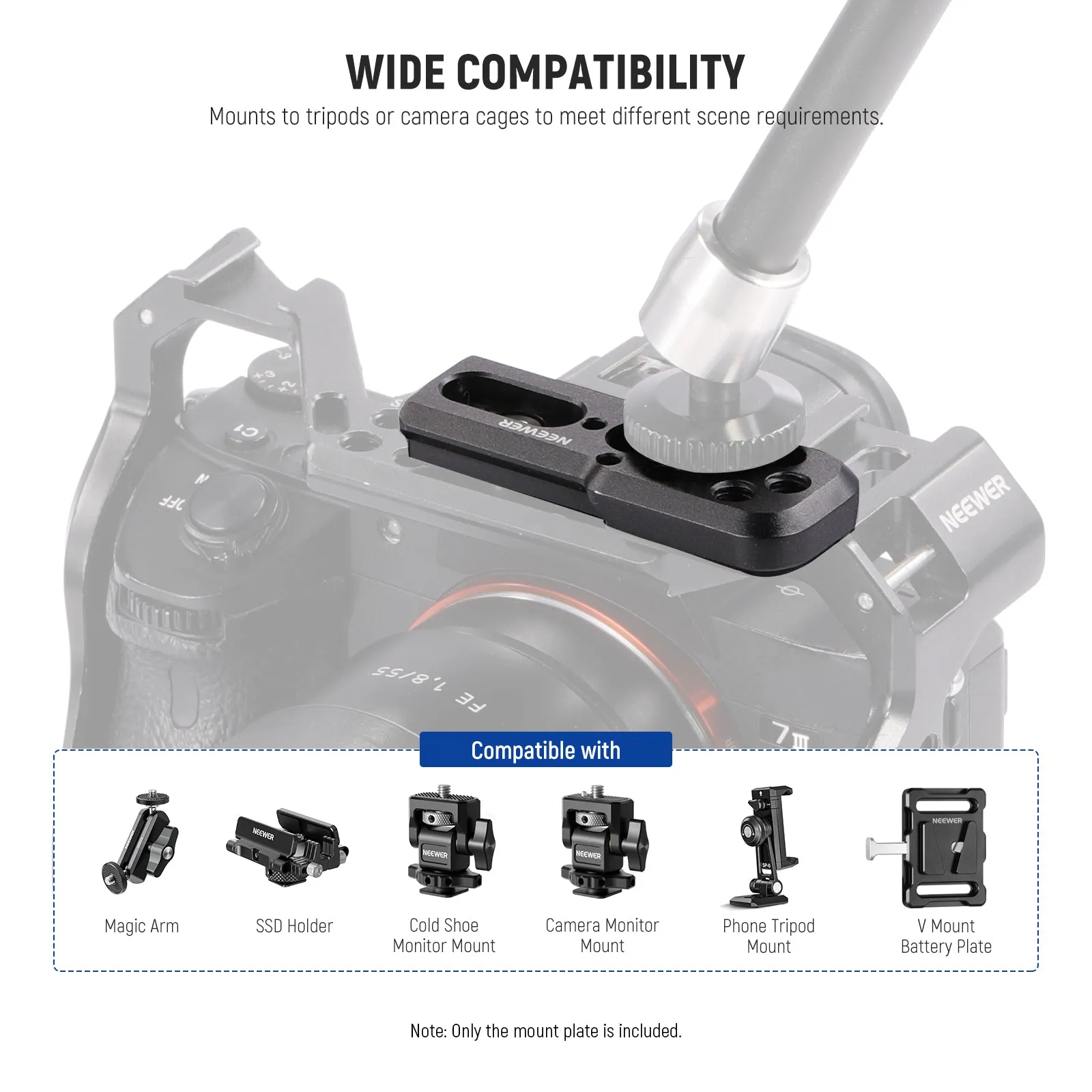 NEEWER UA049 Tripod Accessory Mounting Plate