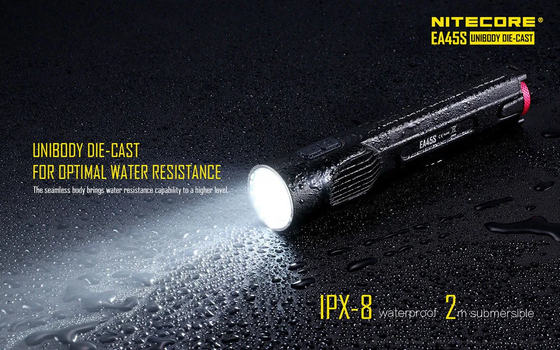 Nitecore EA45S Cree XP-L HI V3 LED Flashlight - 1000 lumen
