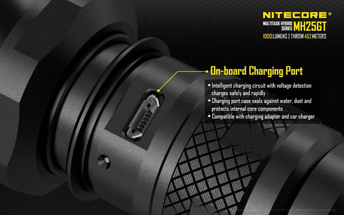 Nitecore MH25GT Rechargeable LED Flashlight 1000 Lumens