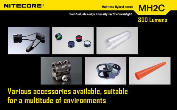 NITECORE MH2C CREE XM-L U2 LED 800 Lumen Rechargeable flashlight