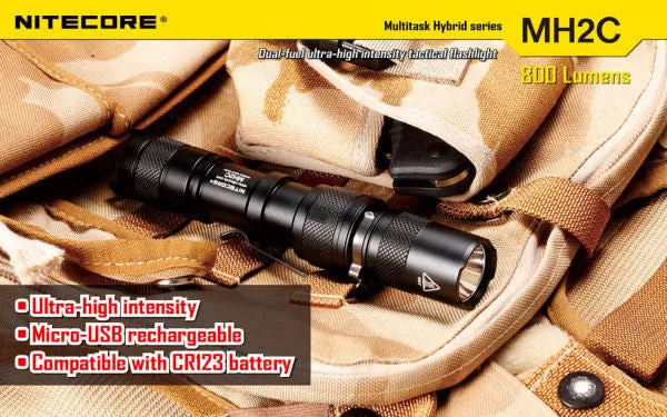 NITECORE MH2C CREE XM-L U2 LED 800 Lumen Rechargeable flashlight