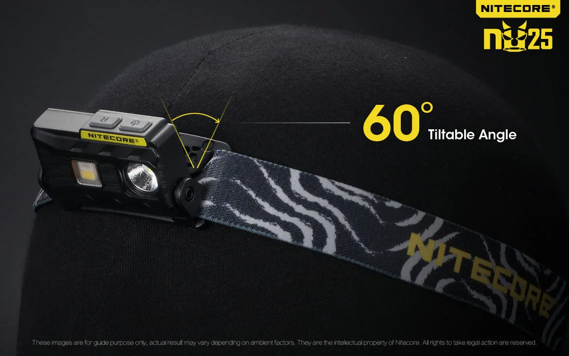 NITECORE NU25 - 360 Lumen CRI LED Rechargeable Headlamp - (Black)