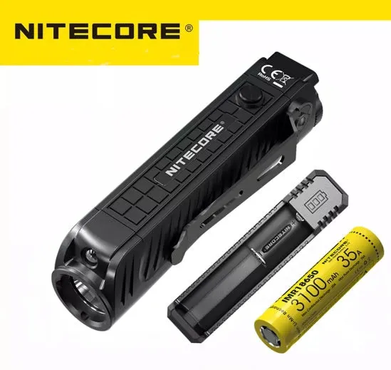 Nitecore P18 Unibody Die-cast Futuristic Tactical Flashlight - 1800 Lumen   Nitecore UI1 USB charger