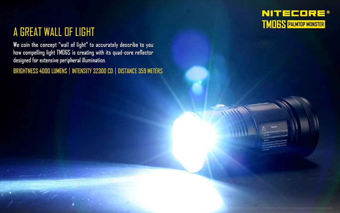 Nitecore Tiny Monster TM06S Cree XM-L2 U3 - 4000 Lumens