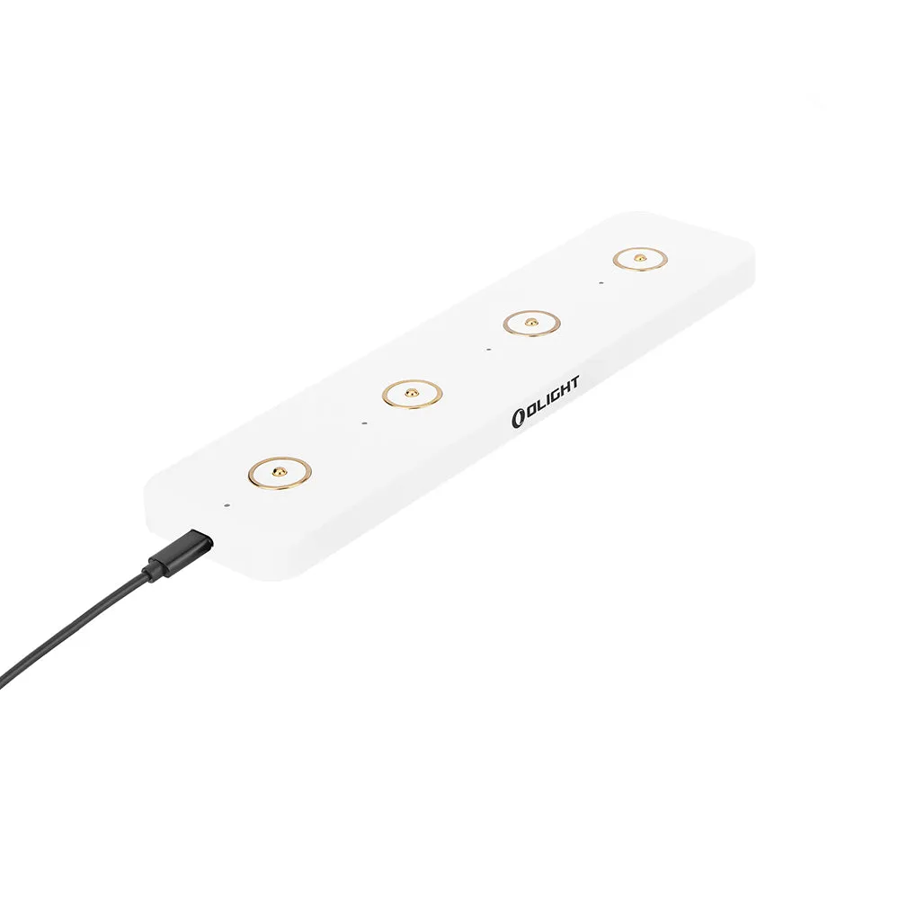 Olight Omino Magnetic 4-Bay Flashlight Charger - White