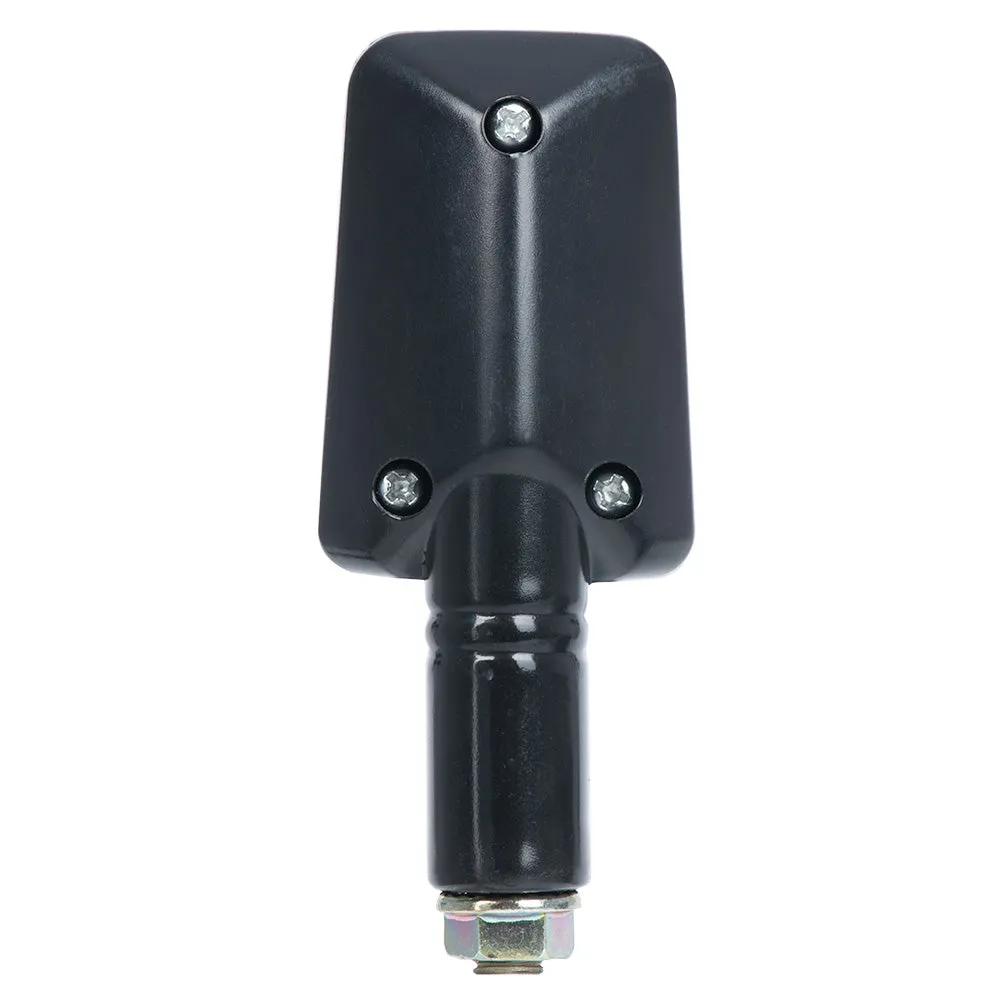 Oxford Rectangle Indicator Blk Short Stem Clear Lens