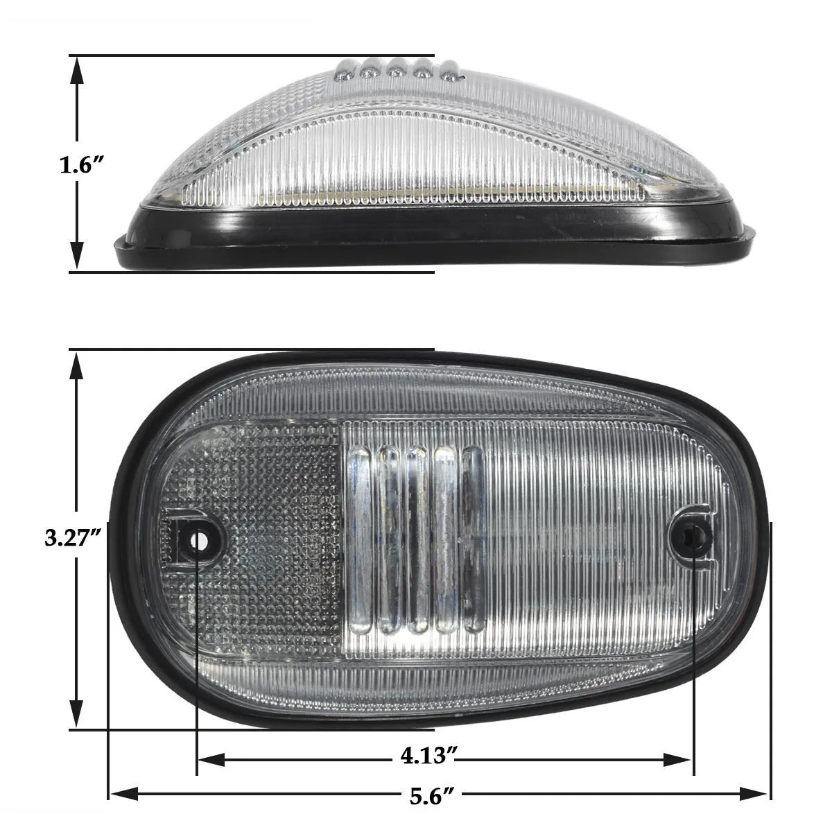 Partsam 5PCS Cab Marker Clear/Amber 45LED Top Roof Light Compatible with Dodge Ram 1500 2500 3500 4500 5500 Pickup 2003 2004 2005 2006 2007 2008 2009 2010 2011 2012 2013 2014 2015 2016 2017 2018