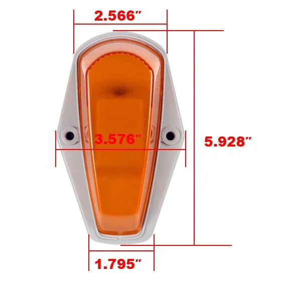 Partsam 5pcs Top Cab Marker Roof Running Light Amber Cover Lens 15442   5X 5050 T10 194 LED Bulbs Compatible with Ford F-150 F-250 F-350 1973-1997 F Series Pickup Super Duty Trucks.