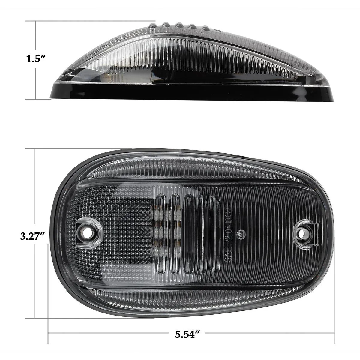 Partsam LED Cab Marker Roof Running Lights 5PCS Clear Lens 9LED Amber Top Lights Compatible with Dodge Ram 1500 2500 3500 4500 5500 2003-2018 SUV Truck Pickup RV
