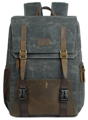 Photo Backpack Canvas Camera Bag with USB Charging