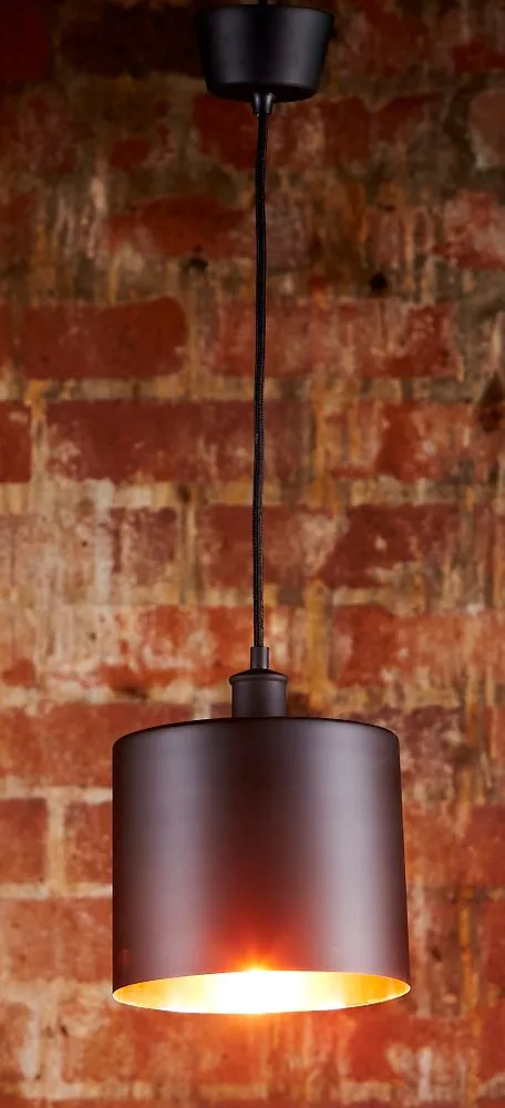 Portofino Hanging Lamp in Black Copper