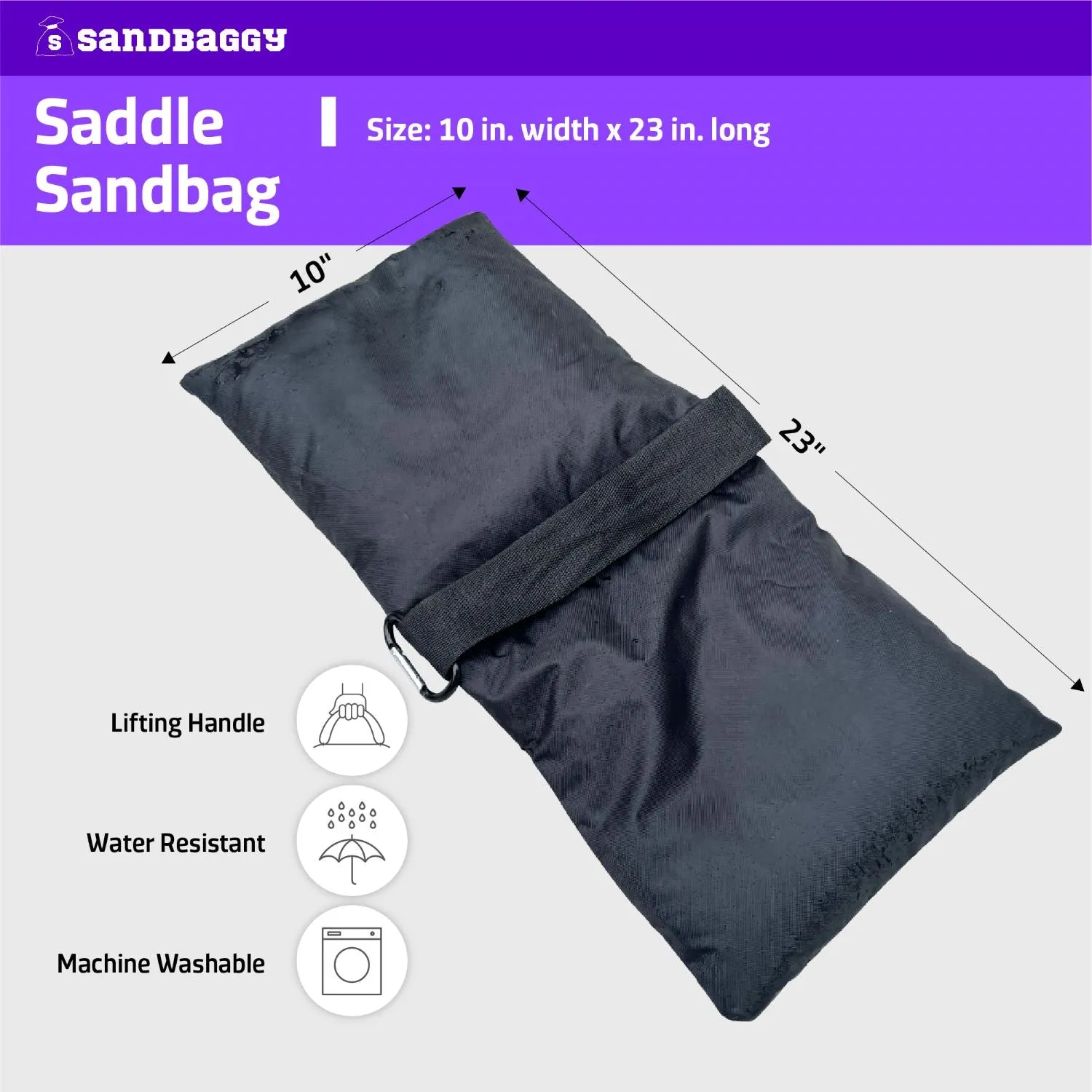 Pre Filled Saddle Sandbags For Photography (15 lbs) - 25 lb. Capacity