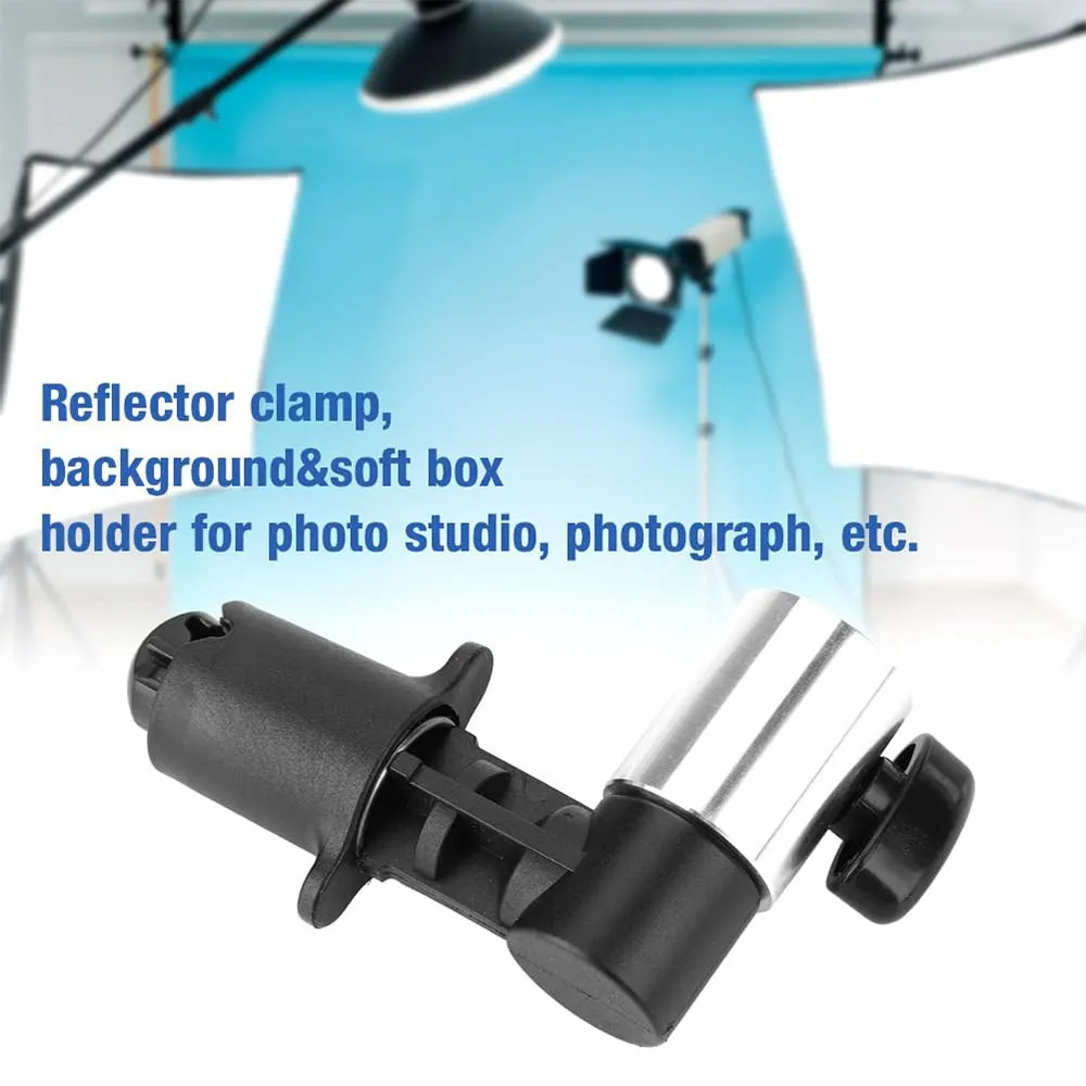 Pxel Reflector Clamp   ABS Plastic Spring Clamp for Backdrops, Reflectors, Background Holder & Aluminum Alloy Mount Hole for Tripod & Light Stand | AA-LS14