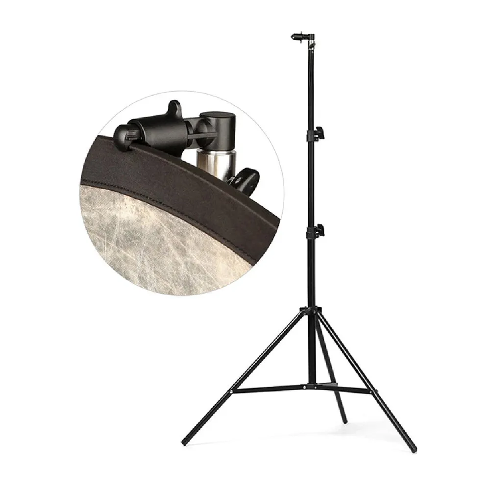 Pxel Reflector Clamp   ABS Plastic Spring Clamp for Backdrops, Reflectors, Background Holder & Aluminum Alloy Mount Hole for Tripod & Light Stand | AA-LS14