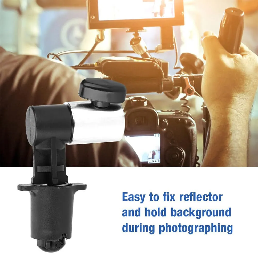 Pxel Reflector Clamp   ABS Plastic Spring Clamp for Backdrops, Reflectors, Background Holder & Aluminum Alloy Mount Hole for Tripod & Light Stand | AA-LS14