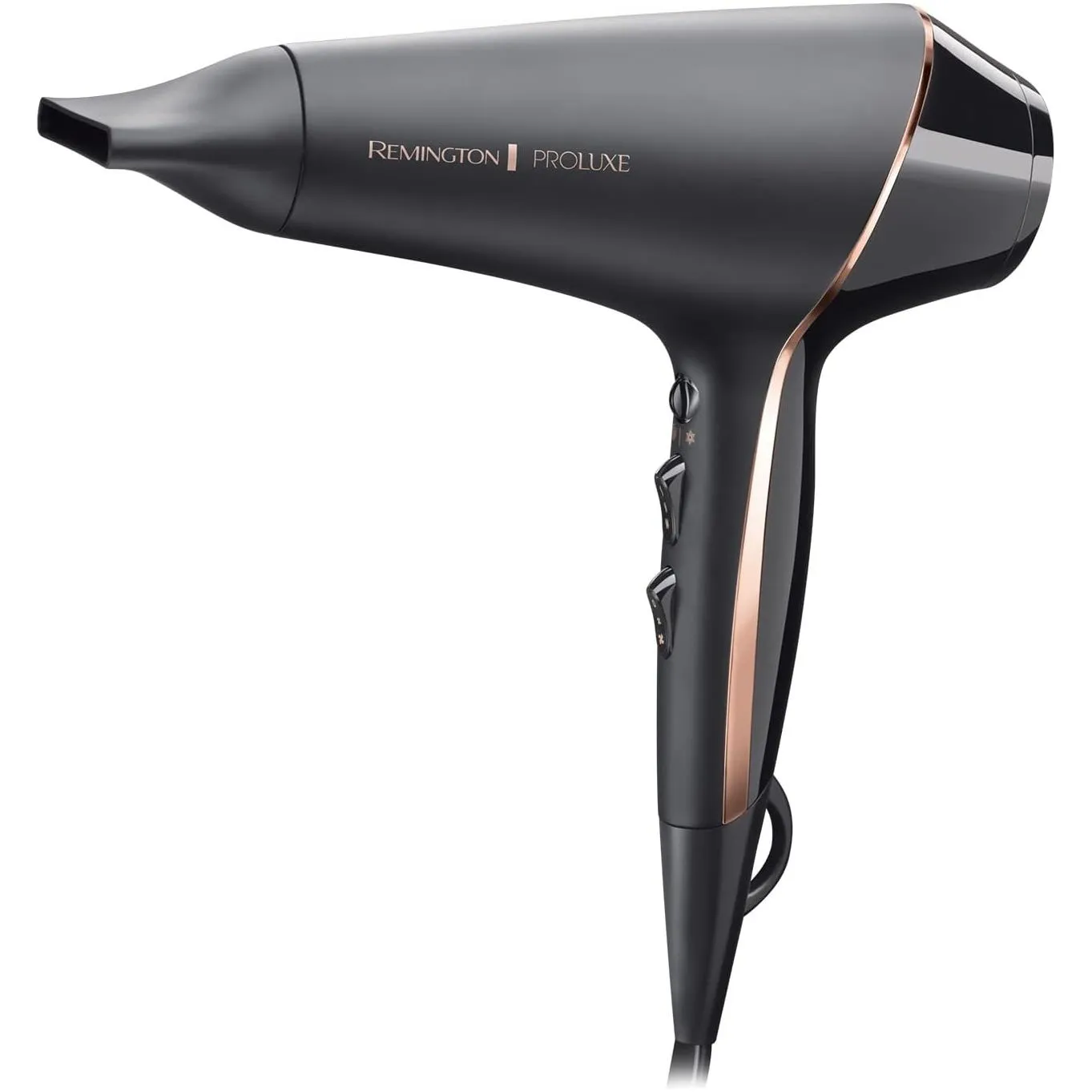 Remington PROluxe Midnight AC9140B Hair Dryer | 2400W, OPTIheat Technology, Ionic Conditioning, Diffuser & 2 Concentrators, Black