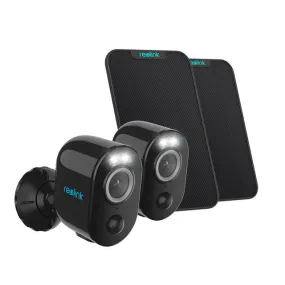 Reolink Argus 3 Pro 2 Pack Security Camera Wireless Outdoor Battery Operated (Black)