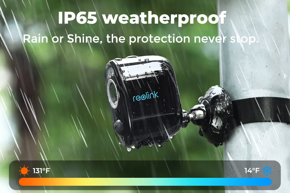 Reolink Argus 3 Pro 2 Pack Security Camera Wireless Outdoor Battery Operated (Black)
