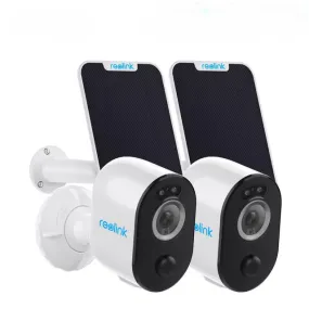 Reolink Argus 3 Pro 2 Pack Security Camera Wireless Outdoor Battery Operated (White)
