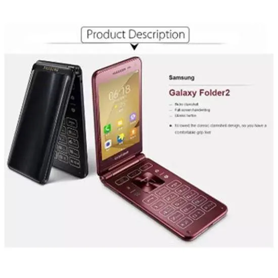 Samsung Galaxy Folder 2 4G LTE (Android Touch Screen Flip Phone) *DISPLAY SET*