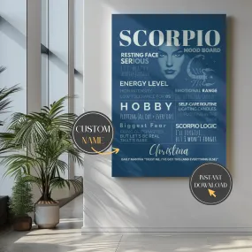 Scorpio Mood Board High Energy Level Intense Emotion Deep Waters High Intensity Detailed Planning Self Care Routine
