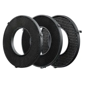 Set of 3 BD-09 Series Honeycomb Grid for the R1200 and R2400 Ring Flash Attachments