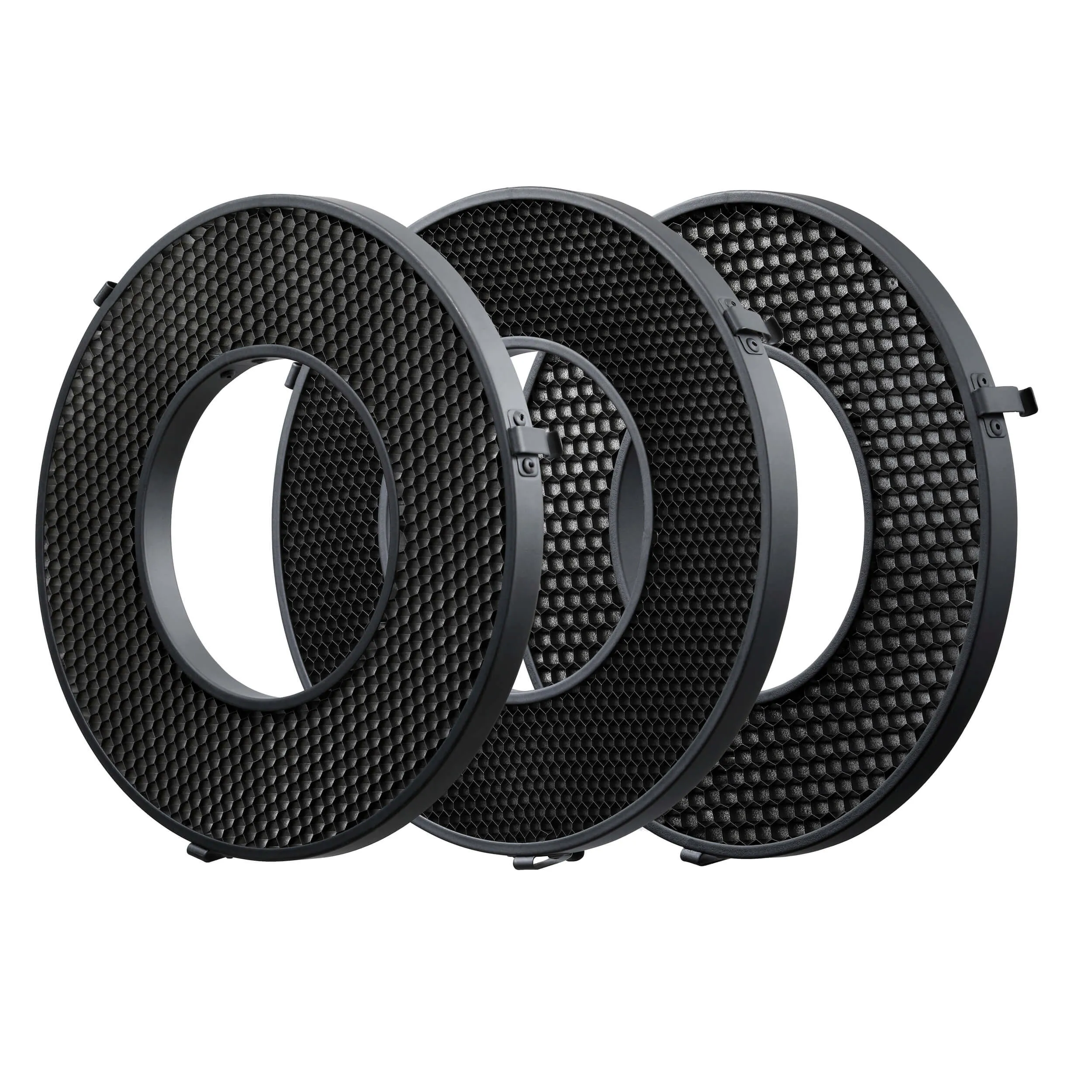 Set of 3 BD-09 Series Honeycomb Grid for the R1200 and R2400 Ring Flash Attachments