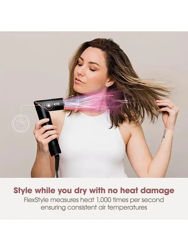 Shark HD440UK FlexStyle 5-in-1 Air Styler & Hair Dryer with Storage Case, Black