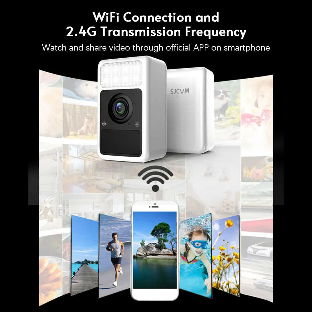 SJCAM S1 2K Super High Definition Smart Home Camera Wireless Video Monitor IP65 Waterproof 143° Thermoinduction Angle Built-in 9200mAh Battery Support PIR Induction Night Version Human Detection APP Share