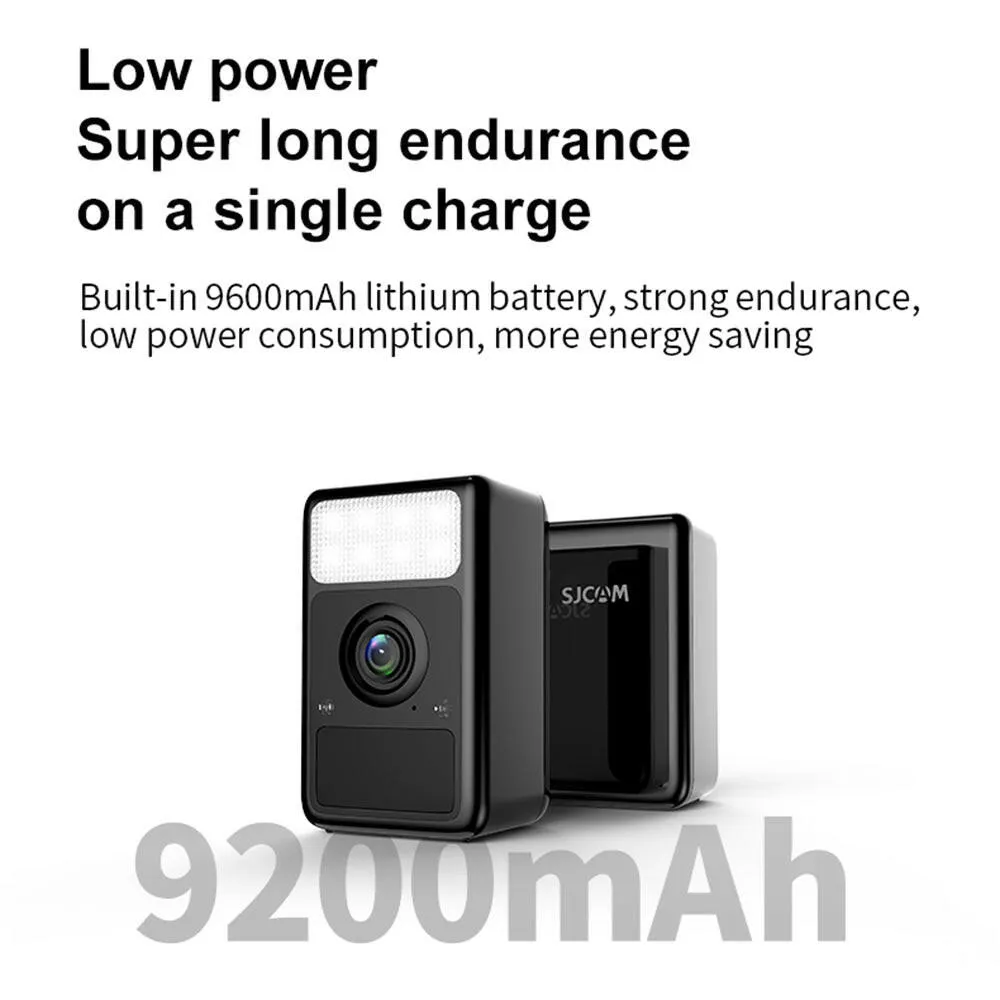 SJCAM S1 2K Super High Definition Smart Home Camera Wireless Video Monitor IP65 Waterproof 143° Thermoinduction Angle Built-in 9200mAh Battery Support PIR Induction Night Version Human Detection APP Share