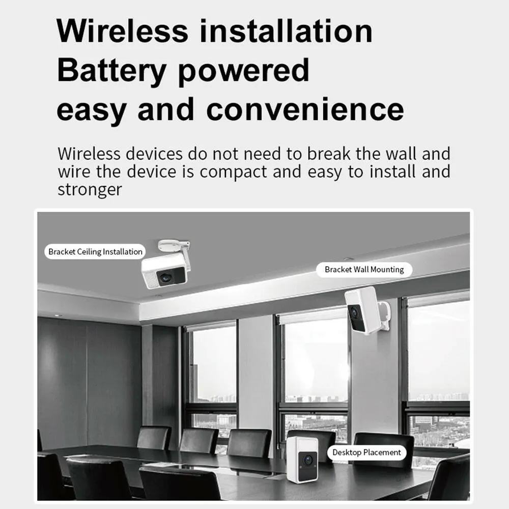 SJCAM S1 2K Super High Definition Smart Home Camera Wireless Video Monitor IP65 Waterproof 143° Thermoinduction Angle Built-in 9200mAh Battery Support PIR Induction Night Version Human Detection APP Share