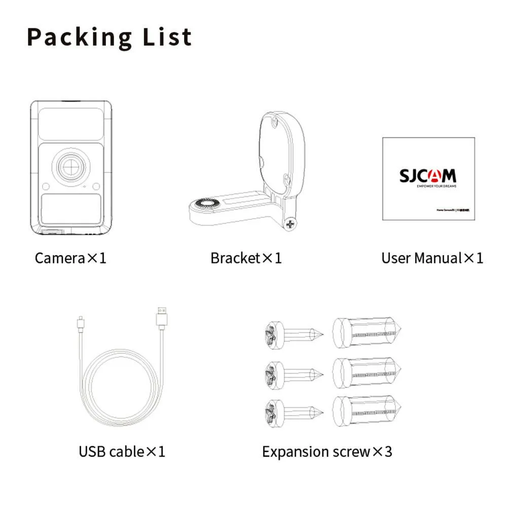 SJCAM S1 2K Super High Definition Smart Home Camera Wireless Video Monitor IP65 Waterproof 143° Thermoinduction Angle Built-in 9200mAh Battery Support PIR Induction Night Version Human Detection APP Share