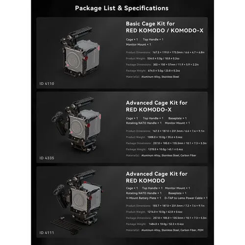 SmallRig Advanced Modular Cage Kit for RED KOMODO and KOMODO-X