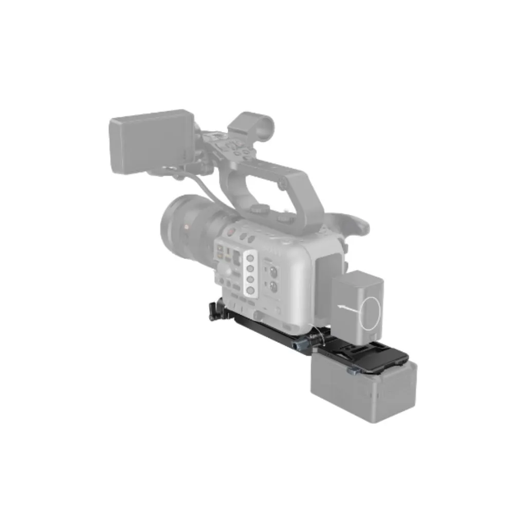 SmallRig V-Mount Battery Mount Plate kit with 15mm LWS Base Kit, 4.7" Length, Extend Baseplate Up to 3.9", 180 Degree Folding V-lock Plate for Sony Fx6, Canon C70, Panasonic  BGH1/BS1H, KOMODO, Z CAM