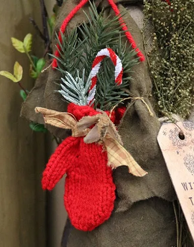 Snow Lady Red Mitten Wintertime Fun