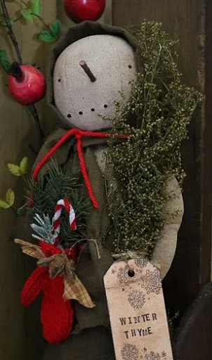 Snow Lady Red Mitten Wintertime Fun